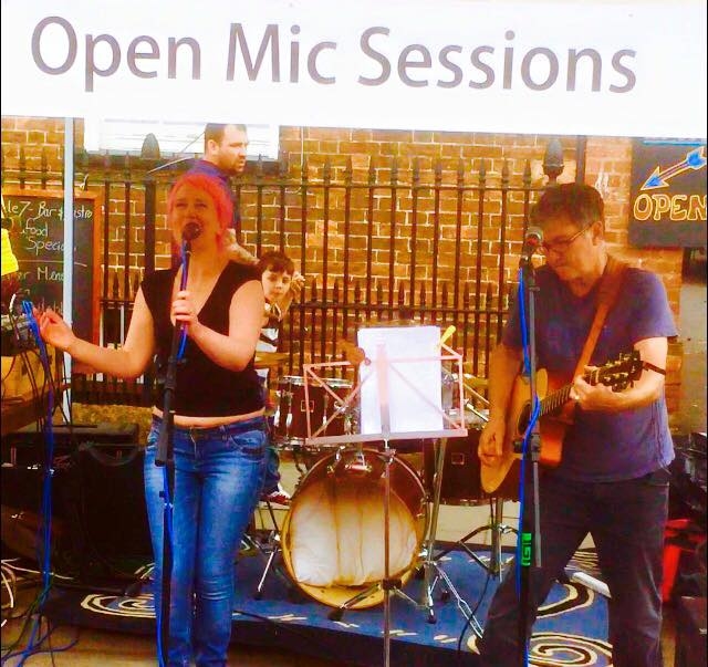 our open mic stand at the Wellington street fair